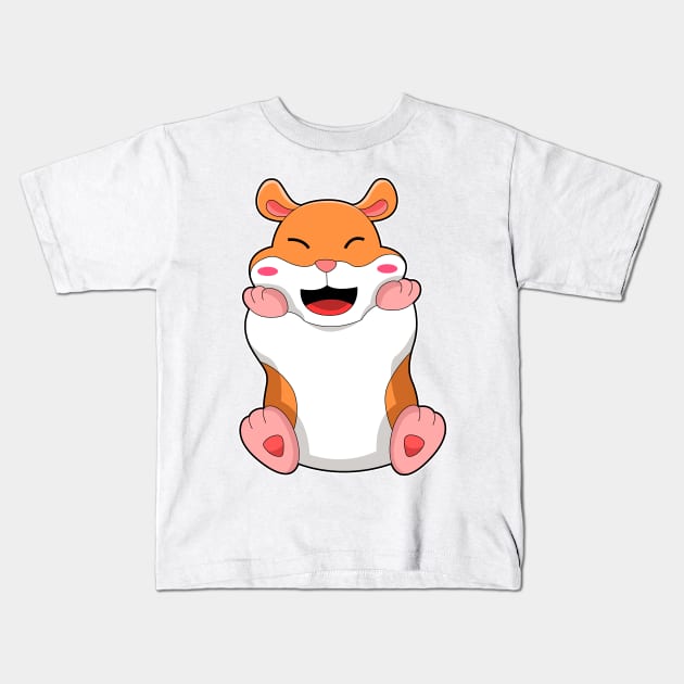 Hamster with red Cheeks Kids T-Shirt by Markus Schnabel